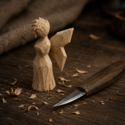 Oscar’s wood carving